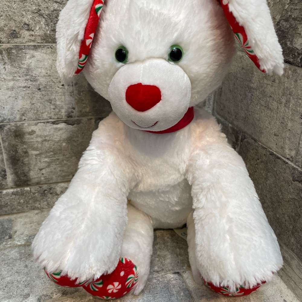 ❤️ BUILD A BEAR RETIRED 13” PEPPERMINT HOLIDAY DOG STUFFED ANIMAL